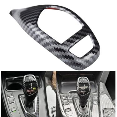 Imagem de Capa de manípulo de câmbio padrão de carbono com acabamento esportivo para BMW F30 328/335 - F32 428i 435i, F22 F25 F26 X3 X4 com transmissão automática esportiva