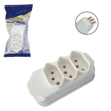 Imagem de Adaptador Benjamim Triplo Power 2p com T 10a 250v Flow Pack - Celuz