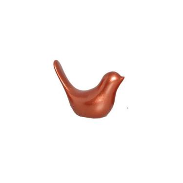 Imagem de Estatueta Passarinho em Cerâmica Decorativo Home G Cobre - Sara Decora