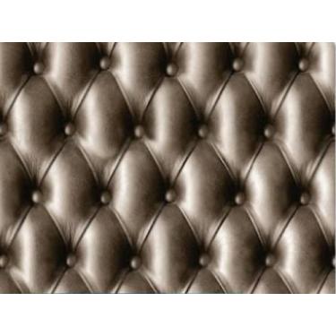 Imagem de Papel de Parede Capitone Couro Marrom 3D Cabeceira - IC DECOR