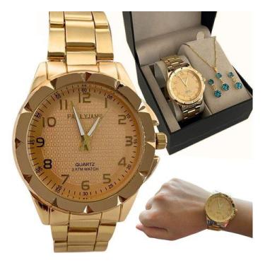 Imagem de Relógio Feminino Original Quartz Moda Pronta Entrega + Joias - EEA SEM