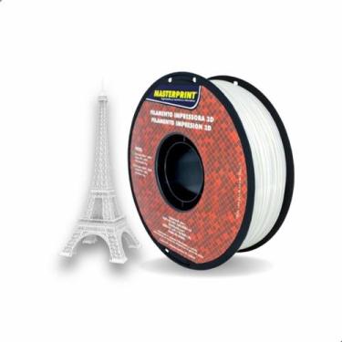Imagem de Filamento De Impressora 3d Petg 1,75mm 1kg Resistente Branco - Masterp
