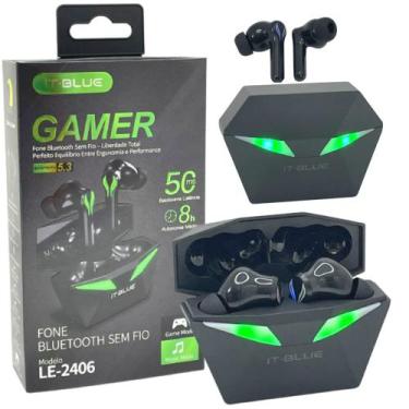 Imagem de Fone De Ouvido Gamer Led Sem Fio Bluetooth 5.0 Com Microfone - IT-Blue