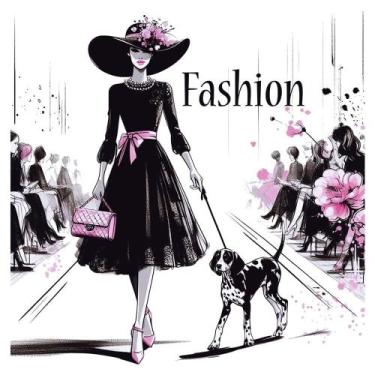 Imagem de Transfer Textil Quadrado - Dama Fashion - Litoarte