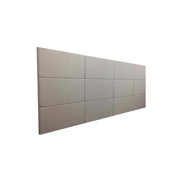 Imagem de Cabeceira Estofada King 12 Blocos Não é Segredo Linho Palha 195x90