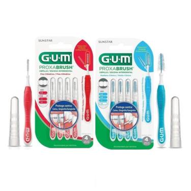 Imagem de Escova interdental proxa brush kit 0.8 e 1.6 c/8 un - gum