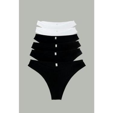 Imagem de Kit 6 Calcinhas 100% Algodão Feminina Biquini Emporio Do Algodao - Emp