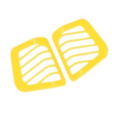 Imagem de REPAIROCK 1 conjunto de acabamento de tampa de saída CA para saída de ar do painel lateral para Jeep Wrangler JL JLU 2018-2024 guarnições de tampa de ventilação de ar condicionado ABS amarelo