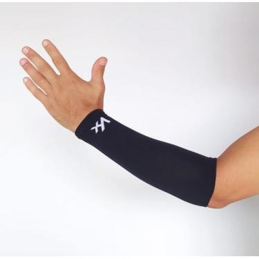 Imagem de Manguito Curto Kanxa Esportivo Proteção Solar Braços, Preto, P/M