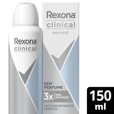 Imagem de Desodorante Masculino Rexona Men Clinical sem perfume, aerossol, 1 unidade com 150mL