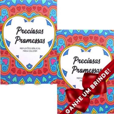 Imagem de Combo 2 Livros Para Colorir Infantil Desenhos da Bíblia Promessas Ativ