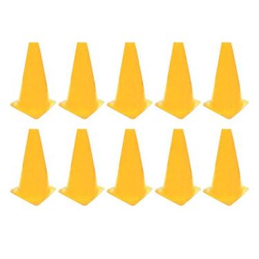 Imagem de Z10x Mini Cone Sinalização Esportivo 23cm Agilidade Treino AMARELO - 3