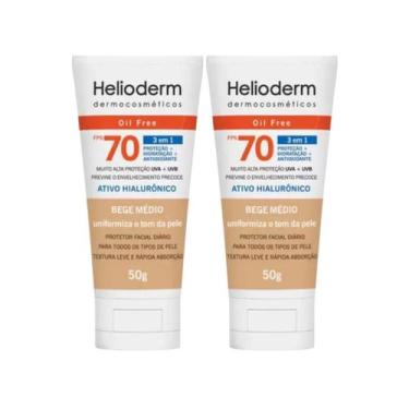 Imagem de Kit C2 Protetor Cor Bege Médio FPS70 50G  Helioderm - Kley Hertz S A