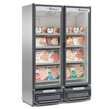 Imagem de Freezer Expositor Vertical 2 Portas Gcvc950el Tipo Inox Gelopar 220V Expositor 957 Litros Inox 220V