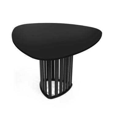 Imagem de Mesa De Jantar Orgânica 4 Lugares 120x118cm Preta - Straub Web