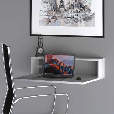 Imagem de Suporte Compacto de Parede para Notebook em MDF, Resistente e de Fácil