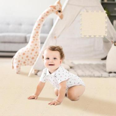 Imagem de Puzzle Play Mat Hiwhy 16 peças com 32 peças de borda bege