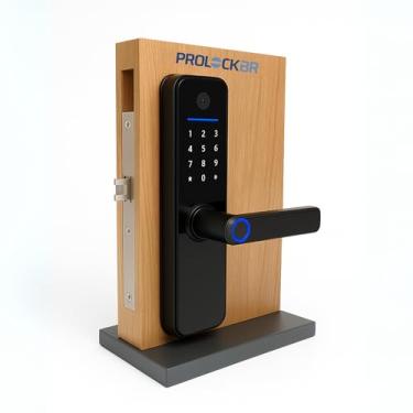 Imagem de Fechadura Eletrônica Digital de Embutir ProlockBR® M2 Wi-Fi 2.4G com Câmera, 5 Modos Abertura: Senhas Numéricas, Biometrias, Cartões de Proximação, Chave Física ✓ Portas Residenciais e Comerciais