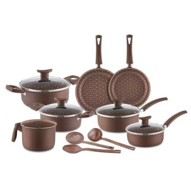 Imagem de Conjunto de Panelas 10 peças Disegno Marrom - DITALIA PANELAS