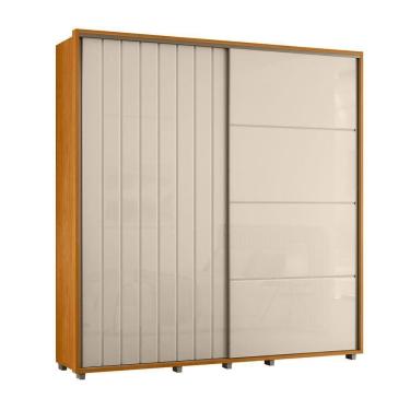 Imagem de Guarda Roupa Monet 100% Mdf - 2 Porta De Correr Com Amortecimento - 4 Gavetas Com Corrediças Telescópicas