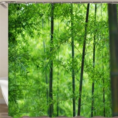 Imagem de Natureza Floresta Cortina de Chuveiro Tela de Banheiro Árvores Cenário Cortinas Poliéster Tecido Decoração de Casa Cortinas de Banho, tp311, L90xA180cm