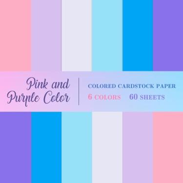 Imagem de AnyDesign 60 folhas 21 x 28 cm azul rosa roxo cartolina cartões de papel grosso colorido scrapbook papel para festa de inverno país das maravilhas Natal, 29,5 kg