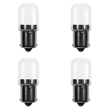 Imagem de Makergroup Lâmpadas LED baioneta 1141 BA15s 12V, à prova de intempéries 1156 S8, lâmpada de paisagem, 1W branco quente 2700K para trailers e iluminação externa, luzes de deck pacote com 4