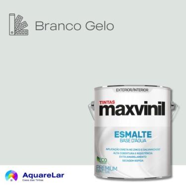 Imagem de Esmalte Base Água Maxvinil Brilhante, BRANCO GELO, 3,6L