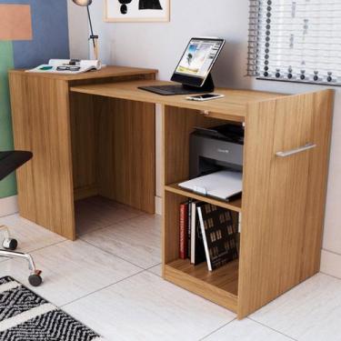 Imagem de Mesa Escrivaninha Oculta Naturalle Mt105 - Decibal, Moderno, Marrom