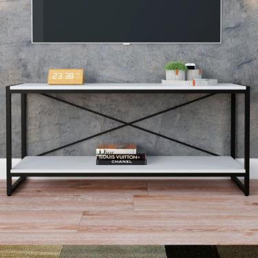 Imagem de Rack para TV Até 50 Polegadas Dynamica 1 Prateleira Branco Chess/Preto