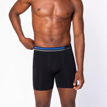 Imagem de Cueca Lupo Boxer Microfibra Alongada Sem Costura 442-003, Preto, P