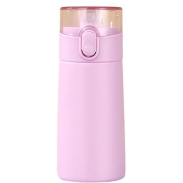 Imagem de Mini Copo Térmico | Garrafa de Inox 150 ml | Trabalho, Escola, Lancheira e Passeio | Com canudo (Rosa Lavanda)