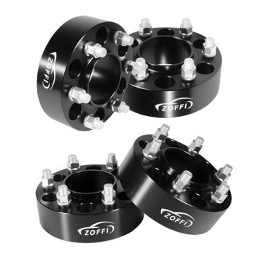 Imagem de ZOFFI Espaçador de roda 6 x 135 para Ford F150 2015-2025, espessura de 5 cm com pinos Hubcentric M14x1,5 de 87,1 mm, adaptadores de roda de 6 terminais para expedição F150, Navigator 4 peças cor preta