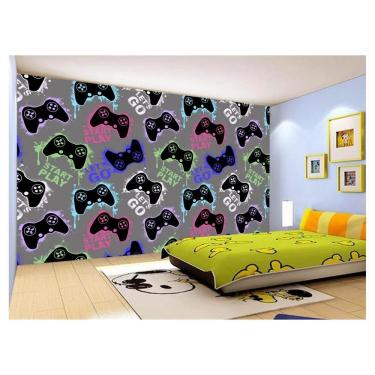 Imagem de Papel De Parede 3D Infantil Controle Game Jogo 3,5M Azs289