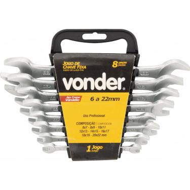 Imagem de Jogo Chave Fixa 6-22mm Cromo Vanádio Fosco Com 8 Peças Supor