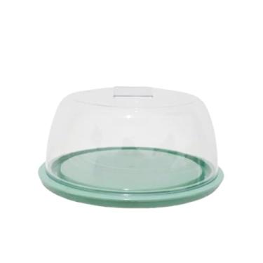 Imagem de Porta Queijo Acrílico Queijeira com Tampa Premium para Café da Manhã Elegance (VERDE)