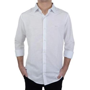 Imagem de Camisa Social Masculina Ogochi ML Slim Branca - 0015-Masculino