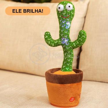 Imagem de Brinquedo Infantil Cacto Dançante Pelúcia 120 Músicas Usb