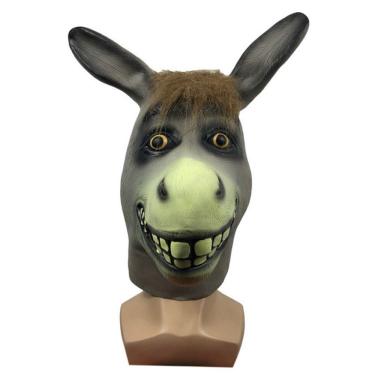 Imagem de Máscara facial completa Donkey Shreks Latex Party Cosplay