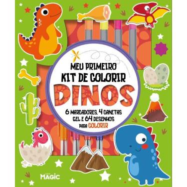 Imagem de Livro - Dinossauros - Kit de atividades com marcadores e canetas perfu