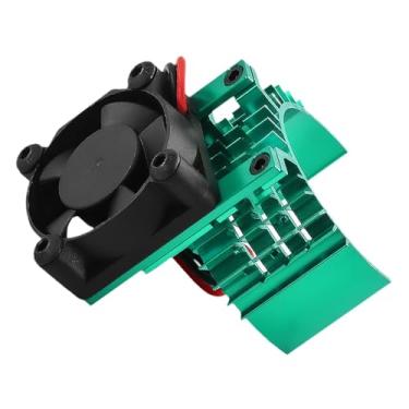 Imagem de Yunhgft Ventilador de Refrigeração para Carro RC, Dissipador de Calor em Liga de Alumínio, Motor de 13.000 RPM, Compatível com Diversos Modelos, Verde