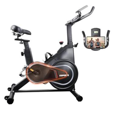 Imagem de Hivento Bicicleta Ergométrica com Volante de 8 kg, Capacidade de 150 kg e Baixo Nível de Ruído, Bike Ergometrica com Suporte para Tablet e Suporte para Garrafa de Água（preto）