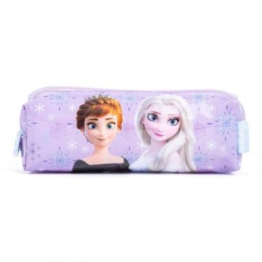 Imagem de Estojo Escolar Feminino Frozen II Azul Claro - Disney, U