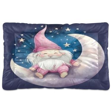 Imagem de Wassud Cama de cachorro com corações desenhados à mão de elfo enluarado, camas grandes para cães ao ar livre, tapete lavável para animais de estimação, cama de gato para dormir, viagens, 45 x 61 cm