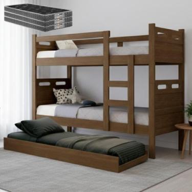 Imagem de Treliche Triliche com Cama Auxiliar e 3 Colchões D20 Versátil e Robust