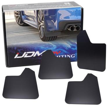 Imagem de iJDMTOY Conjunto de 4 protetores dianteiros e traseiros pretos para rally compatíveis com Subaru WRX Impreza Forester Outback Crosstrek XV Rally Sports, também ajuste universal para outros carros