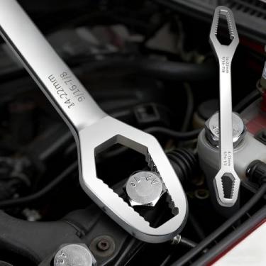 Imagem de Conjunto de ferramentas de chave multifuncional ajustável para reparo de automóveis e bricolage – Chave autoajustável com design de extremidade dupla