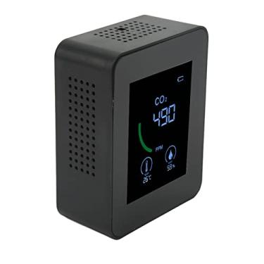 Imagem de Solinder Monitor de Dióxido de Carbono Com Carregamento USB Sensor TVOC Detector de Qualidade do Ar, Sensor TVOC, Detector de Qualidade do Ar para Escolas, Hospitais (Preto)
