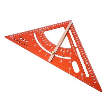 Imagem de Zerodis Quadrados Quadrados de Viga de Liga de Alumínio Emoldurando Régua Quadrada e Triangular Com Haste Localizadora de ângulo 0 70 ° Ferramenta de Esquadria Transferidora para Layout de Madeira