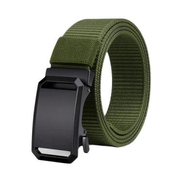Imagem de Cinto Tático Masculino De Lona Com Fivela Automática Para Uso Casual, 